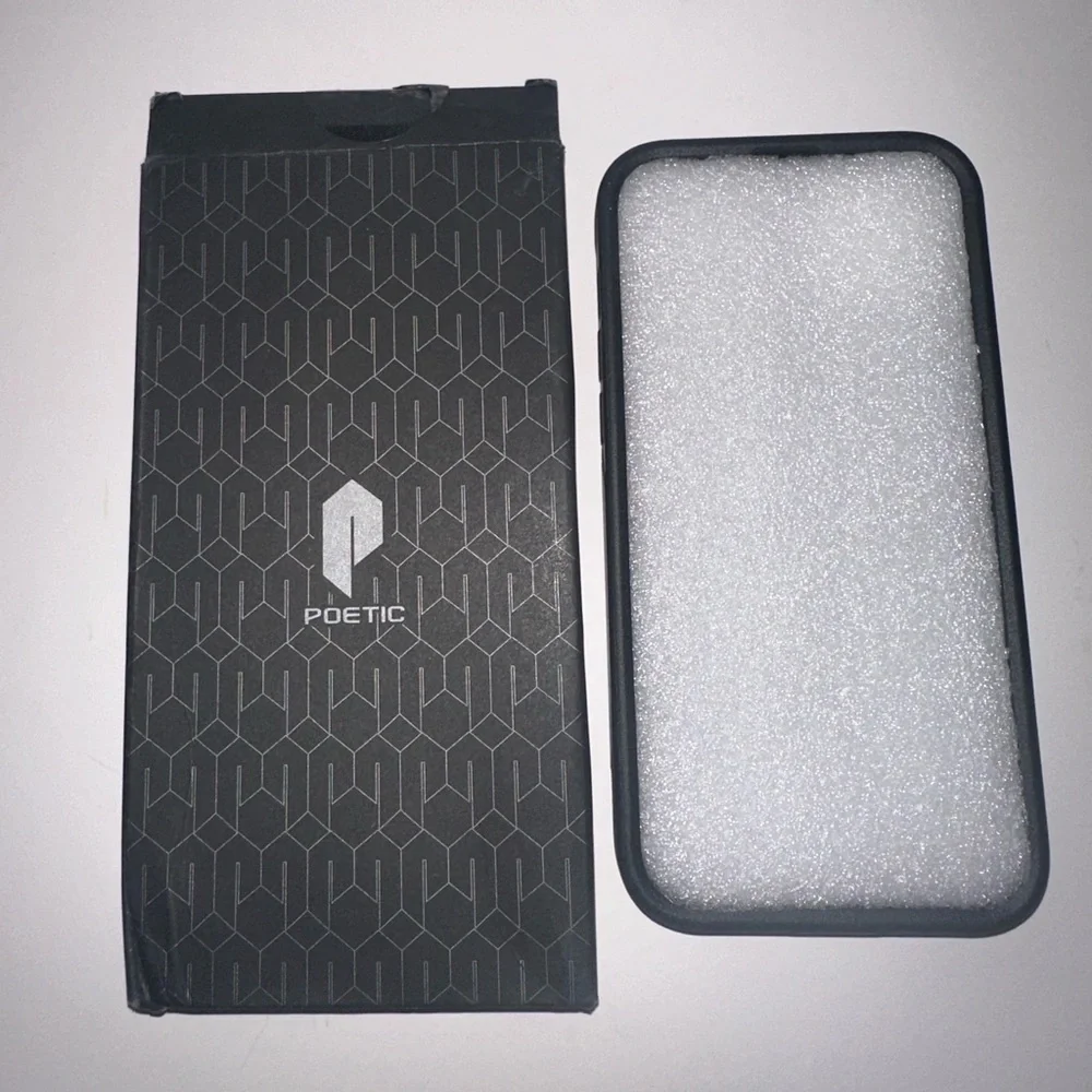 Poetic NWT Neon Series iPhone 14 Plus Black and Orange Phone Case